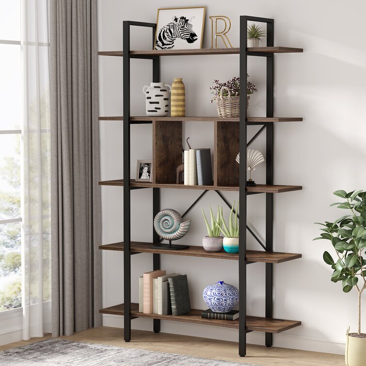 Iron store wood bookshelf